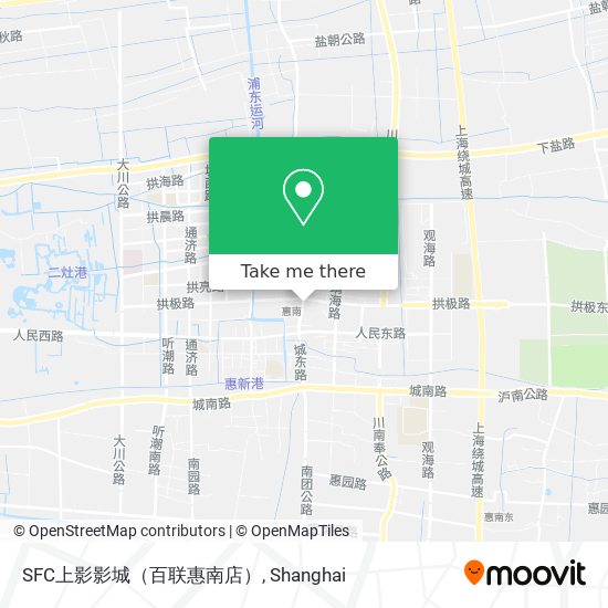 SFC上影影城（百联惠南店） map