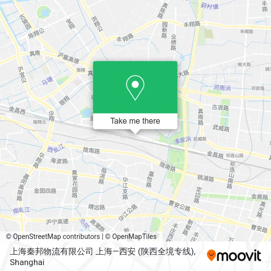上海秦邦物流有限公司 上海—西安 (陕西全境专线) map