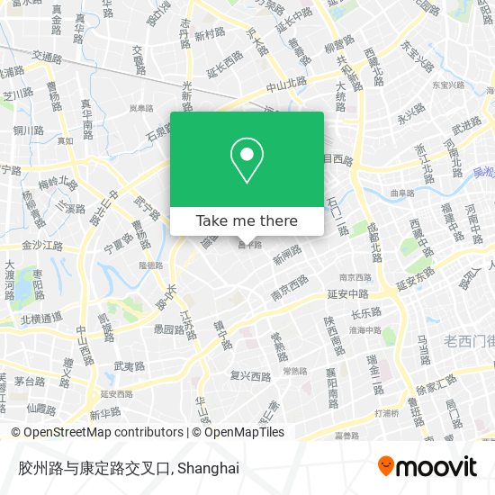 胶州路与康定路交叉口 map