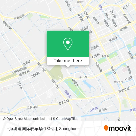 上海奥迪国际赛车场-13出口 map