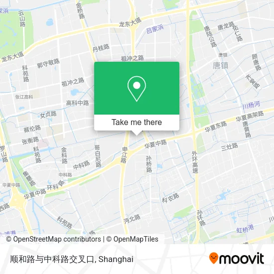 顺和路与中科路交叉口 map