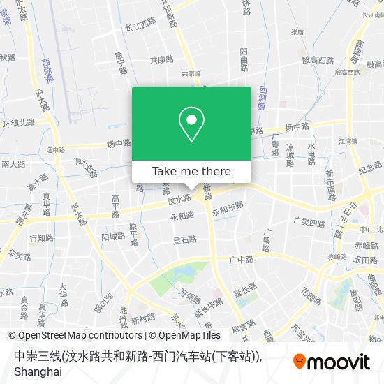 申崇三线(汶水路共和新路-西门汽车站(下客站)) map