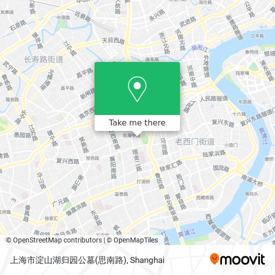 上海市淀山湖归园公墓(思南路) map