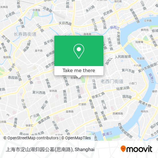 上海市淀山湖归园公墓(思南路) map
