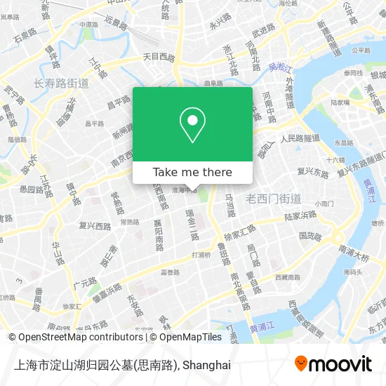 上海市淀山湖归园公墓(思南路) map