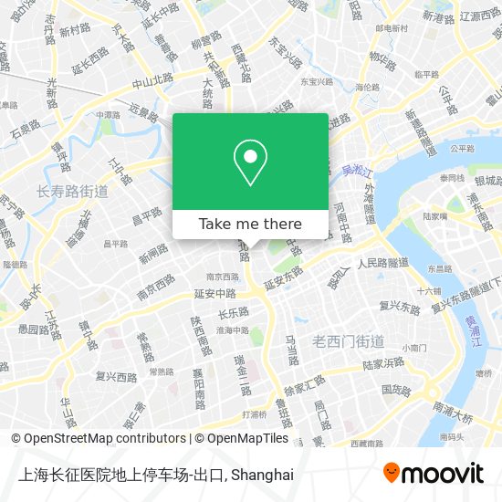 上海长征医院地上停车场-出口 map