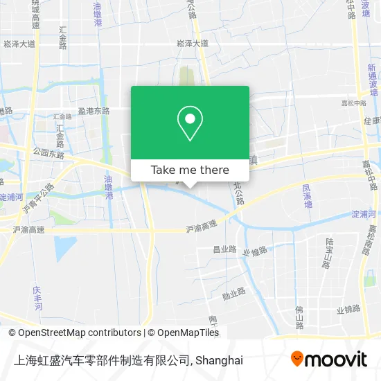 上海虹盛汽车零部件制造有限公司 map