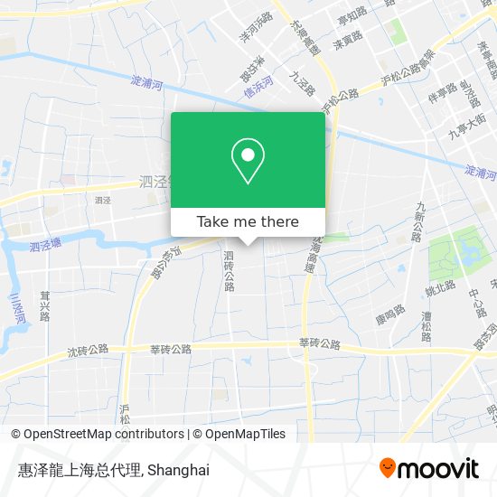 惠泽龍上海总代理 map