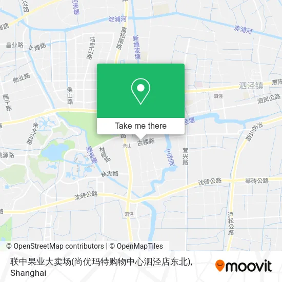 联中果业大卖场(尚优玛特购物中心泗泾店东北) map