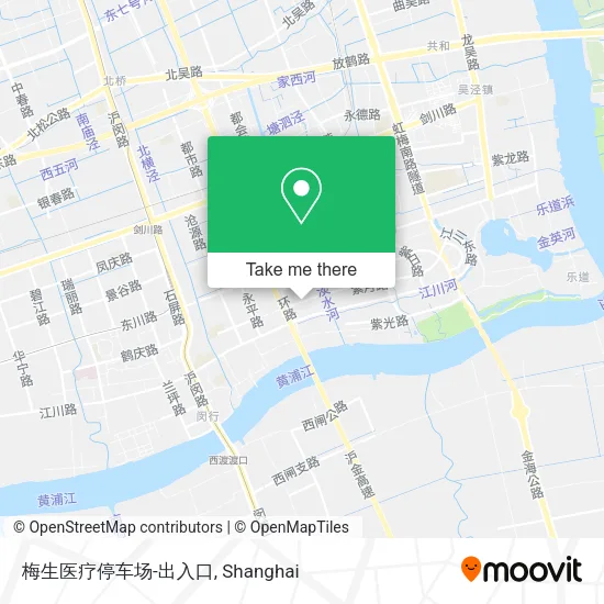 梅生医疗停车场-出入口 map