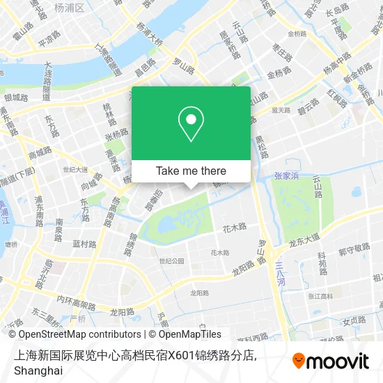 上海新国际展览中心高档民宿X601锦绣路分店 map