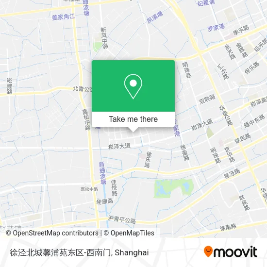 徐泾北城馨浦苑东区-西南门 map