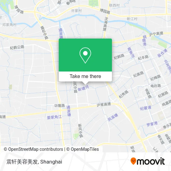 震轩美容美发 map