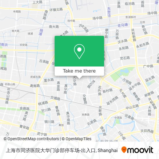 上海市同济医院大华门诊部停车场-出入口 map