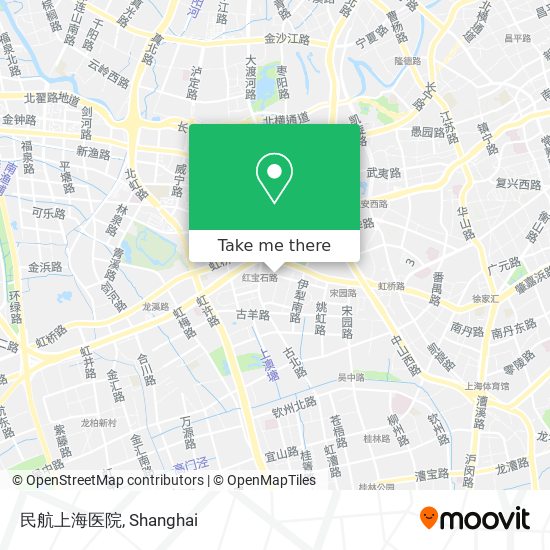民航上海医院 map