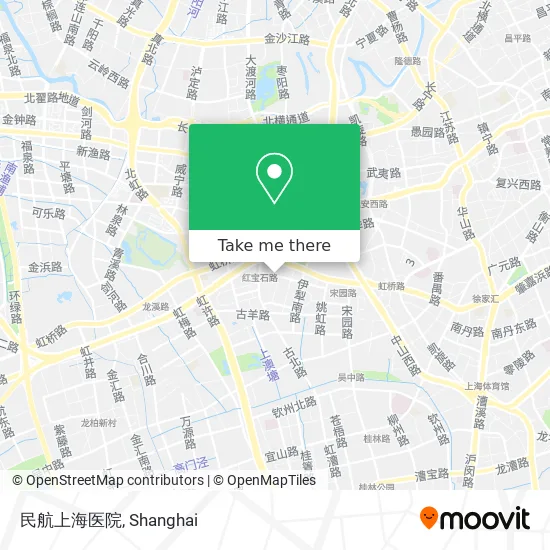 民航上海医院 map