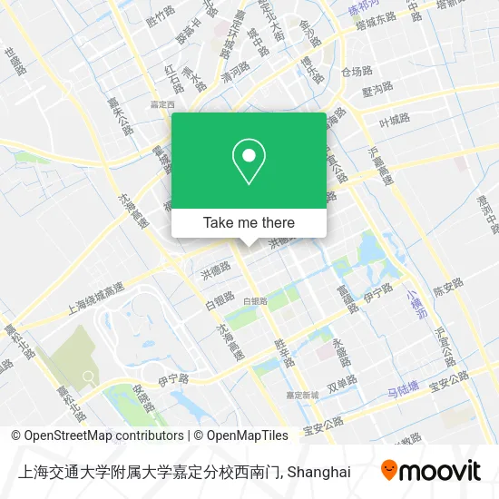上海交通大学附属大学嘉定分校西南门 map