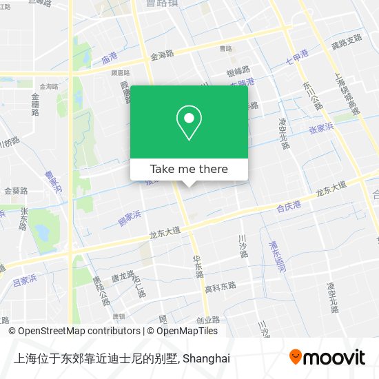 上海位于东郊靠近迪士尼的别墅 map