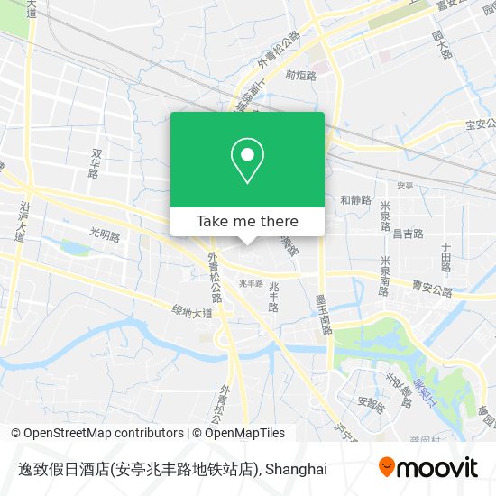 逸致假日酒店(安亭兆丰路地铁站店) map