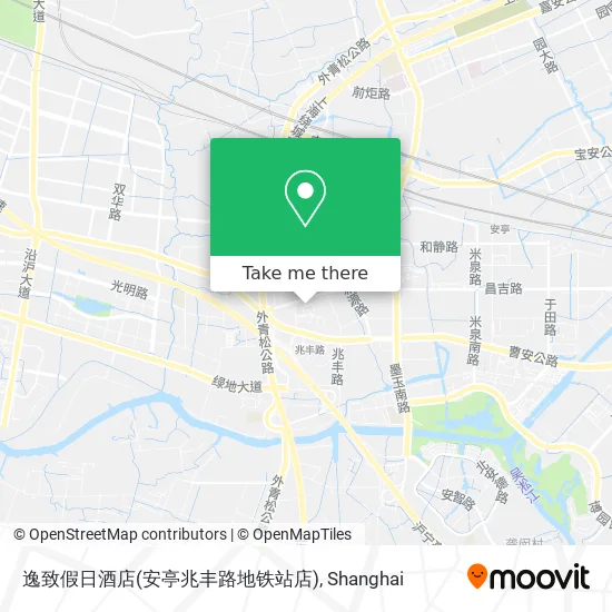 逸致假日酒店(安亭兆丰路地铁站店) map
