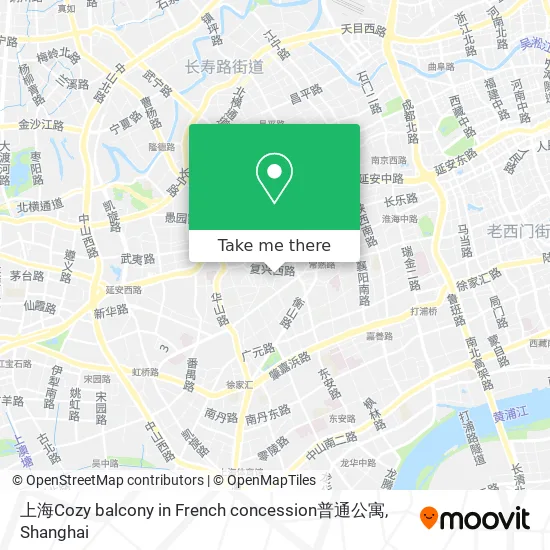 上海Cozy balcony in French concession普通公寓 map