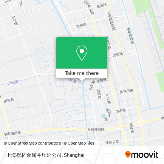 上海祝桥金属冲压延公司 map