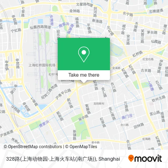 328路(上海动物园-上海火车站(南广场)) map