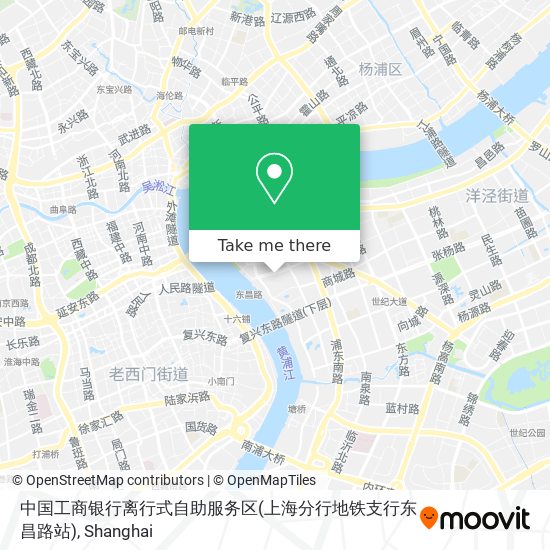 中国工商银行离行式自助服务区(上海分行地铁支行东昌路站) map
