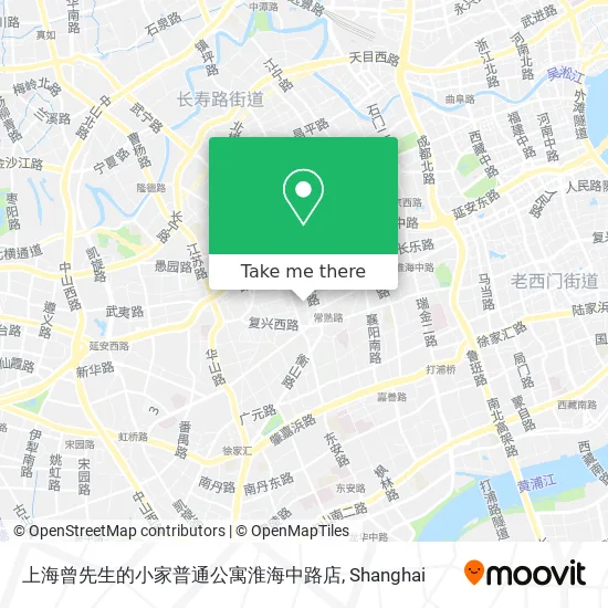 上海曾先生的小家普通公寓淮海中路店 map