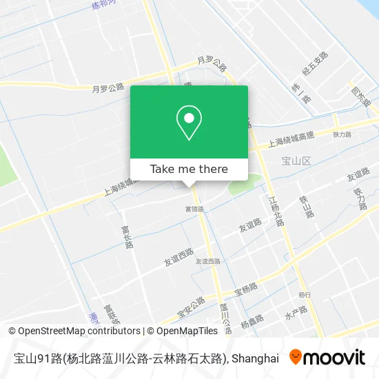 宝山91路(杨北路蕰川公路-云林路石太路) map