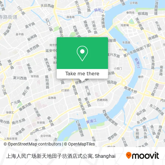 上海人民广场新天地田子坊酒店式公寓 map