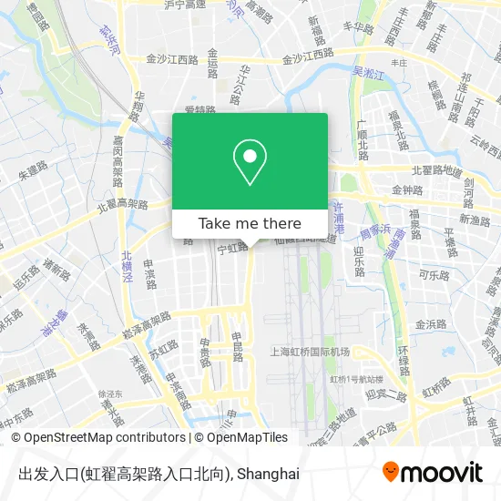 出发入口(虹翟高架路入口北向) map