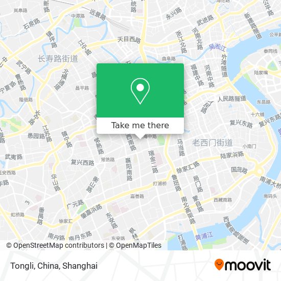 Tongli, China map