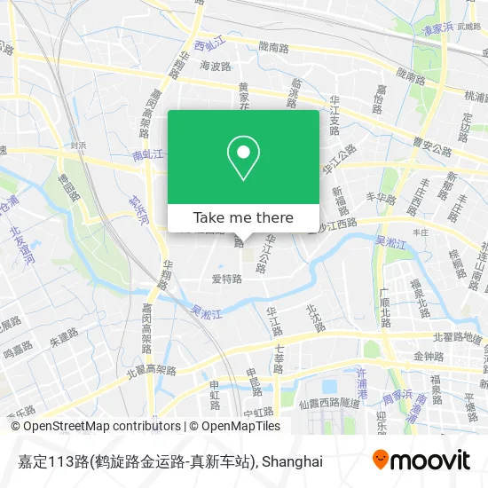 嘉定113路(鹤旋路金运路-真新车站) map