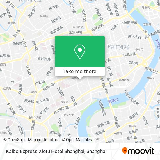 Kaibo Express Xietu Hotel Shanghai map