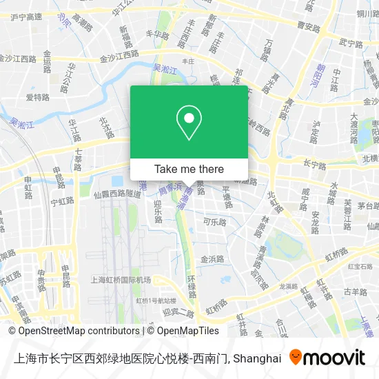 上海市长宁区西郊绿地医院心悦楼-西南门 map