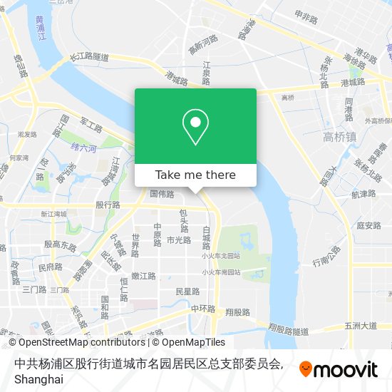 中共杨浦区股行街道城市名园居民区总支部委员会 map