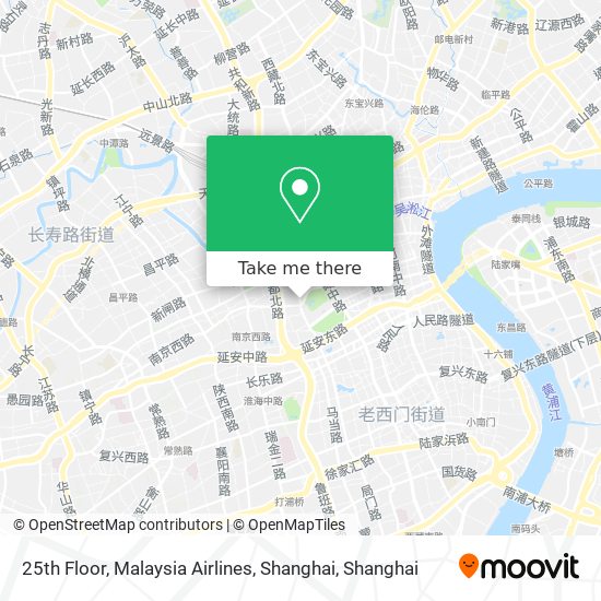 25th Floor, Malaysia Airlines, Shanghai map