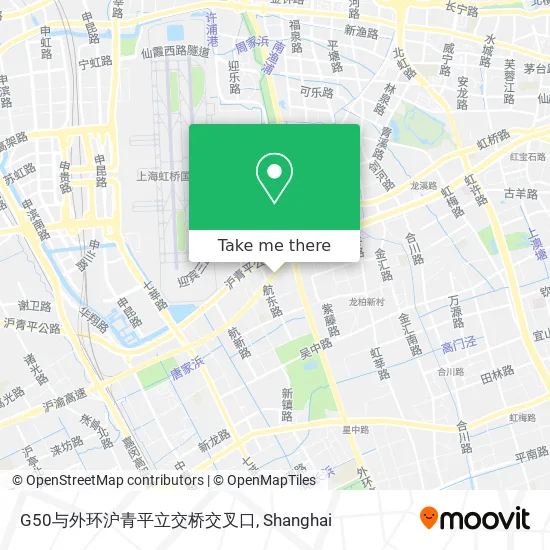 G50与外环沪青平立交桥交叉口 map