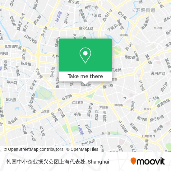 韩国中小企业振兴公团上海代表处 map