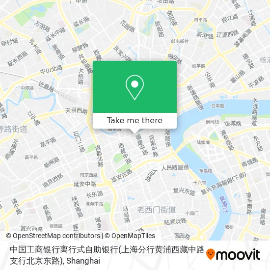 中国工商银行离行式自助银行(上海分行黄浦西藏中路支行北京东路) map