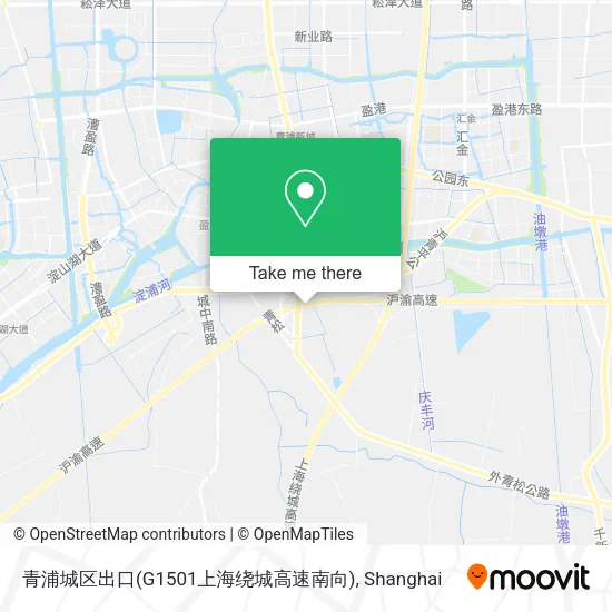青浦城区出口(G1501上海绕城高速南向) map