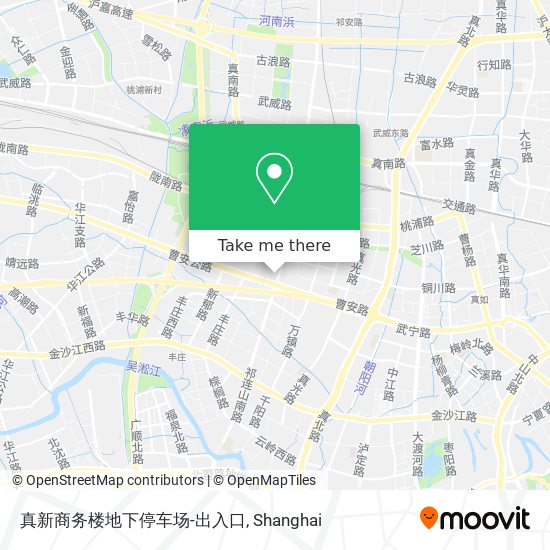 真新商务楼地下停车场-出入口 map