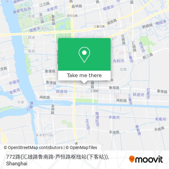 772路(汇雄路鲁南路-芦恒路枢纽站(下客站)) map