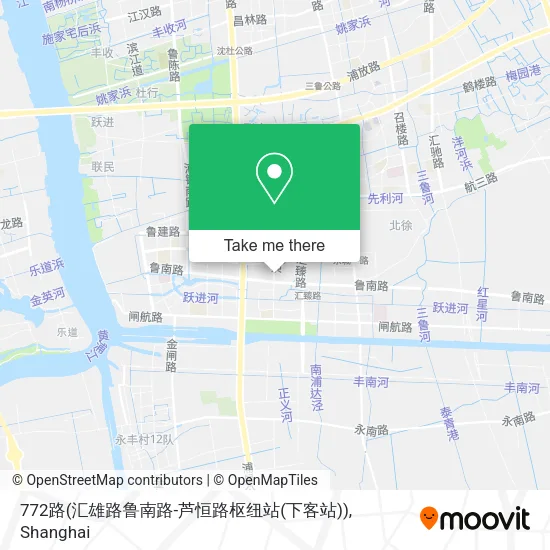772路(汇雄路鲁南路-芦恒路枢纽站(下客站)) map