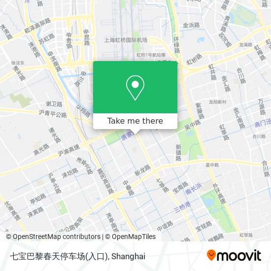 七宝巴黎春天停车场(入口) map