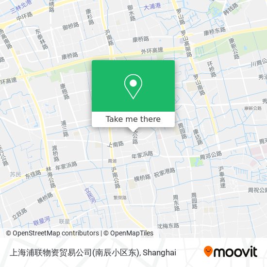上海浦联物资贸易公司(南辰小区东) map