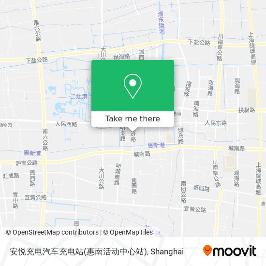 安悦充电汽车充电站(惠南活动中心站) map