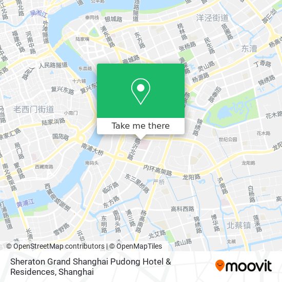 Sheraton Grand Shanghai Pudong Hotel & Residences map