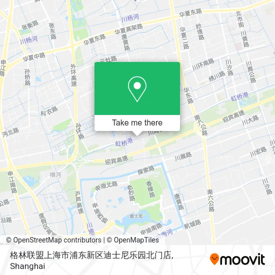 格林联盟上海市浦东新区迪士尼乐园北门店 map